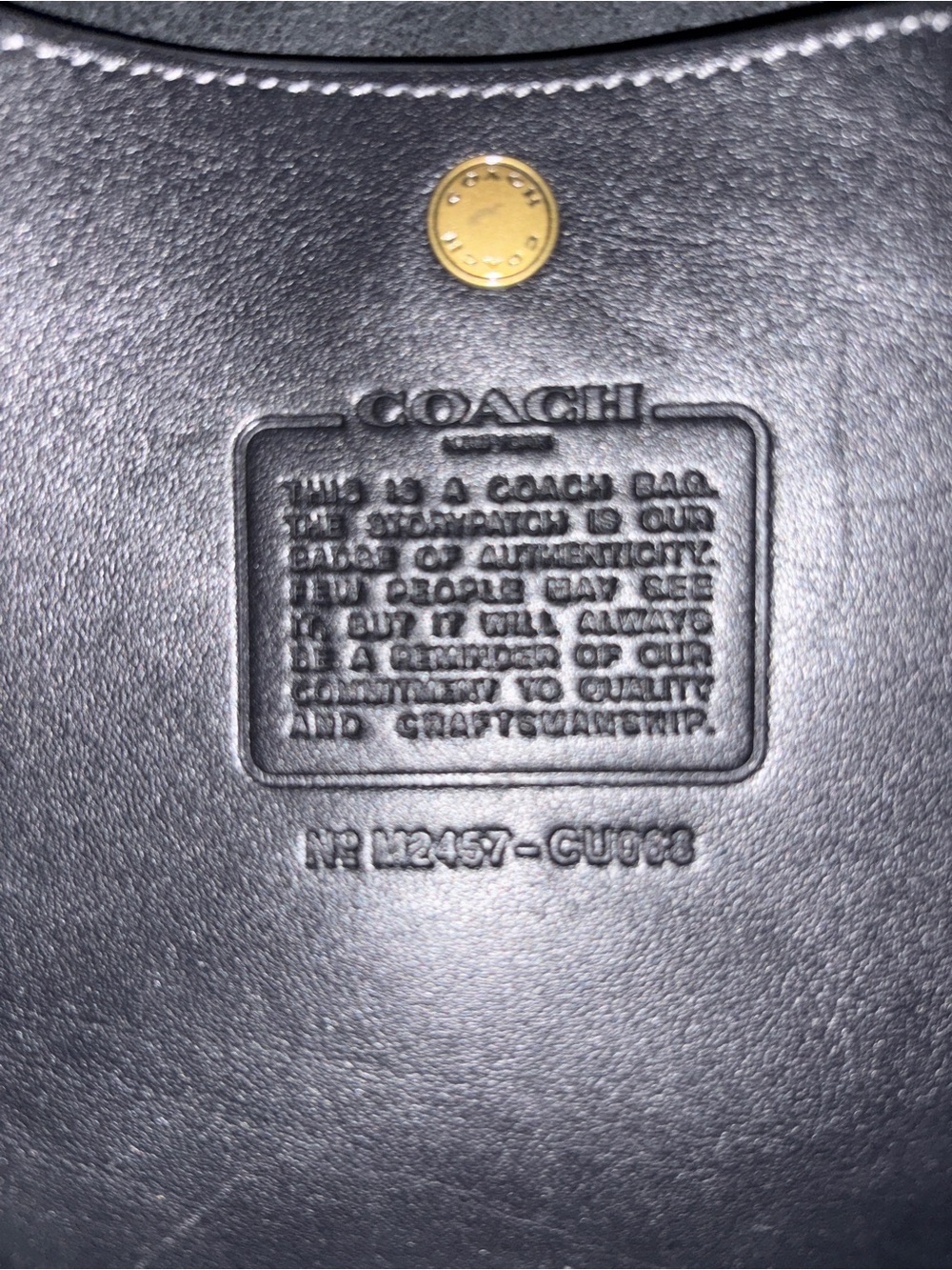 Coach Brooklyn 28 Black Leather Shoulder Bag - Picture 5 of 5